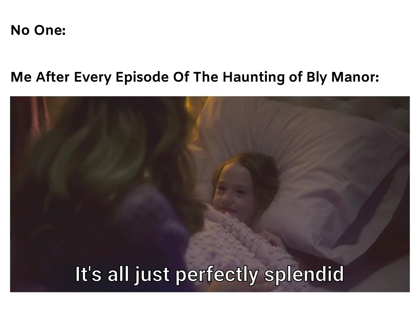 The Haunting of Bly Manor meme on tv series