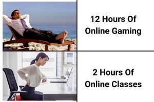 online classes meme on online gaming