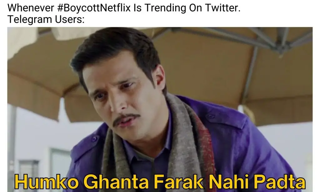 Boycott Netflix Meme Ft. Telegram Users