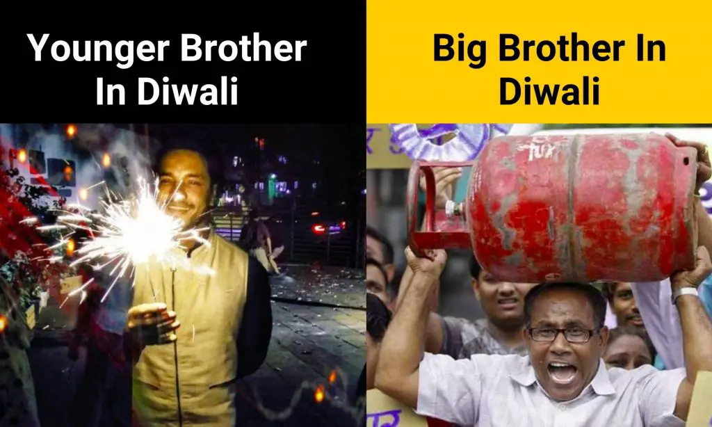 Diwali meme on firecrackers
