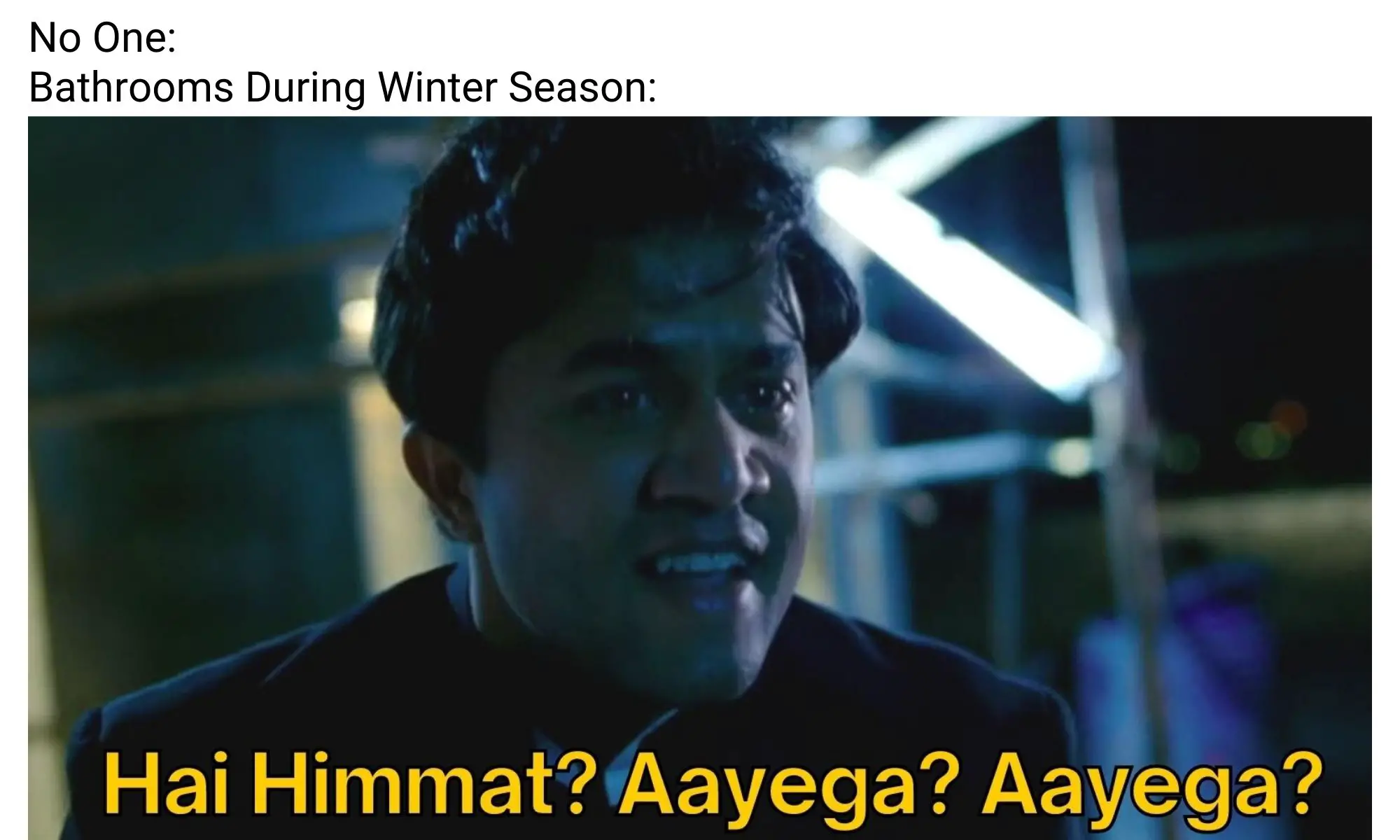 Hai Himmat meme on winter season