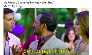 No Nut November meme on masturbation