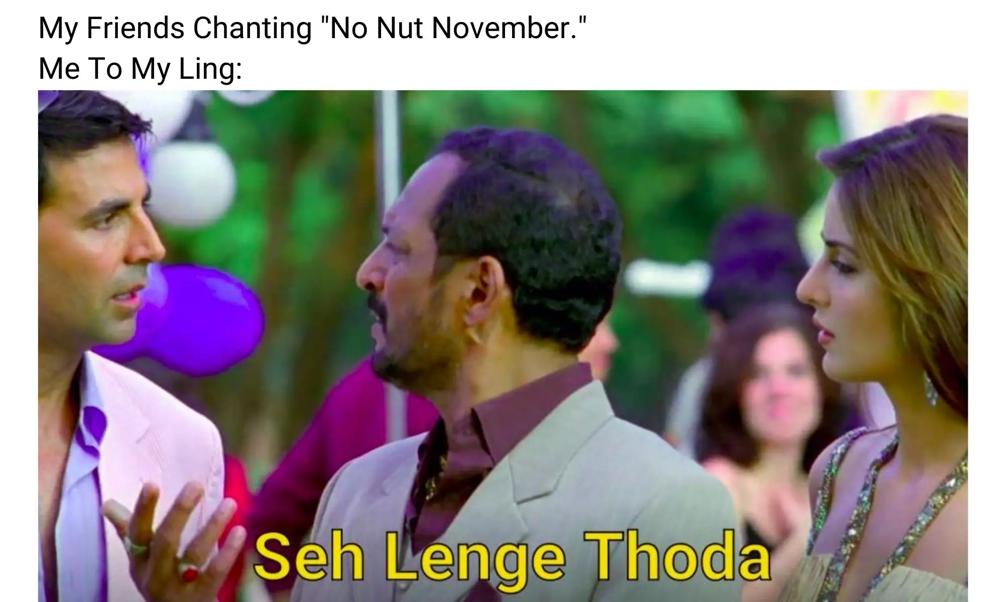 No Nut November Meme.