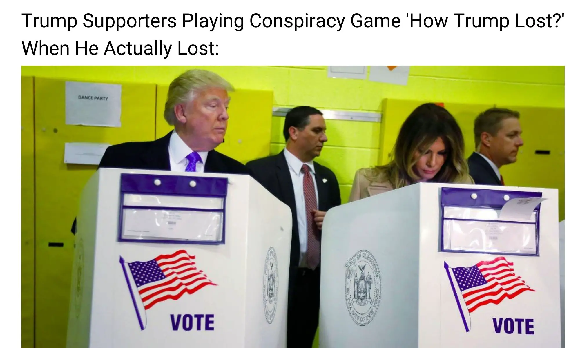 Trump lost meme on us elections