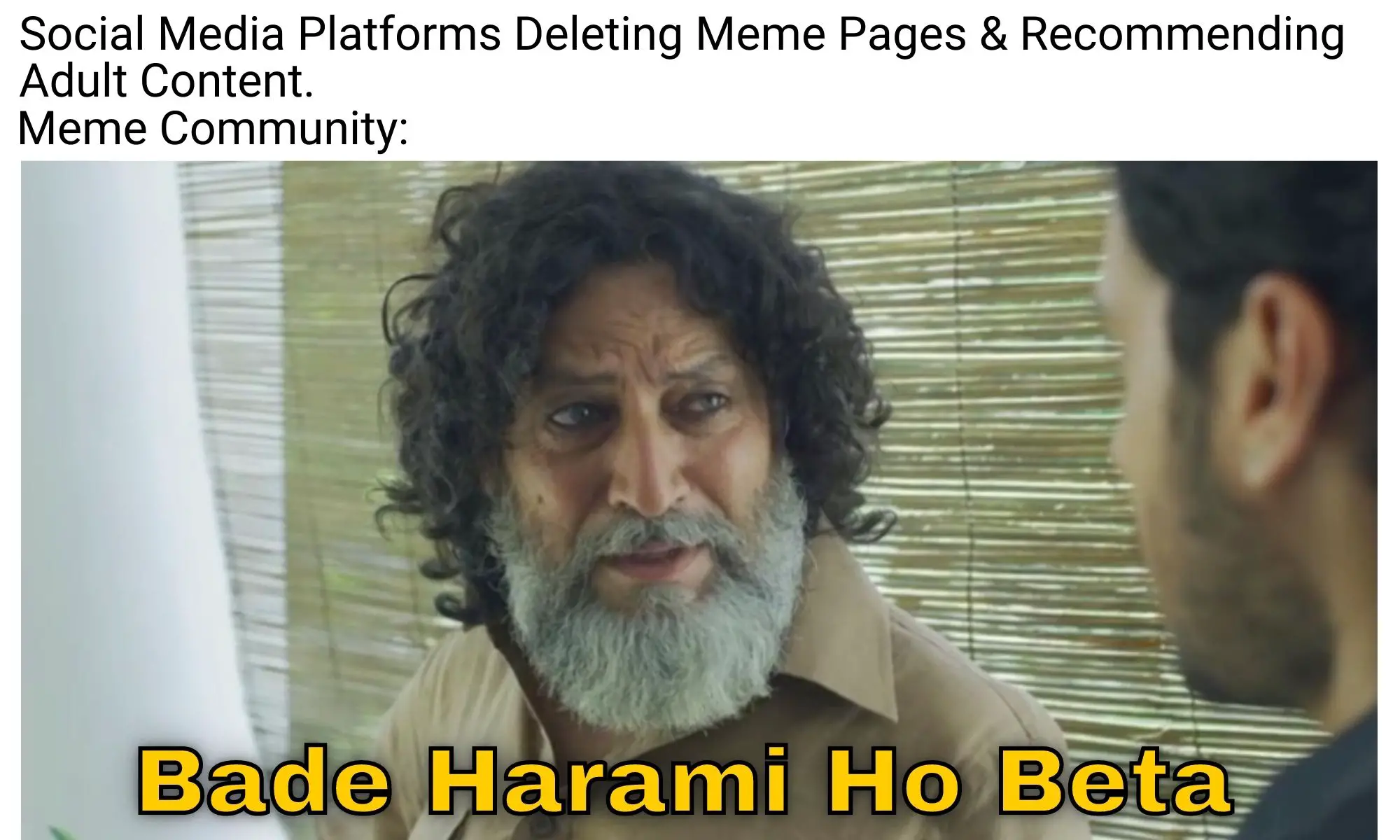 Bade Harami Ho Beta meme on Mirzapur season 1