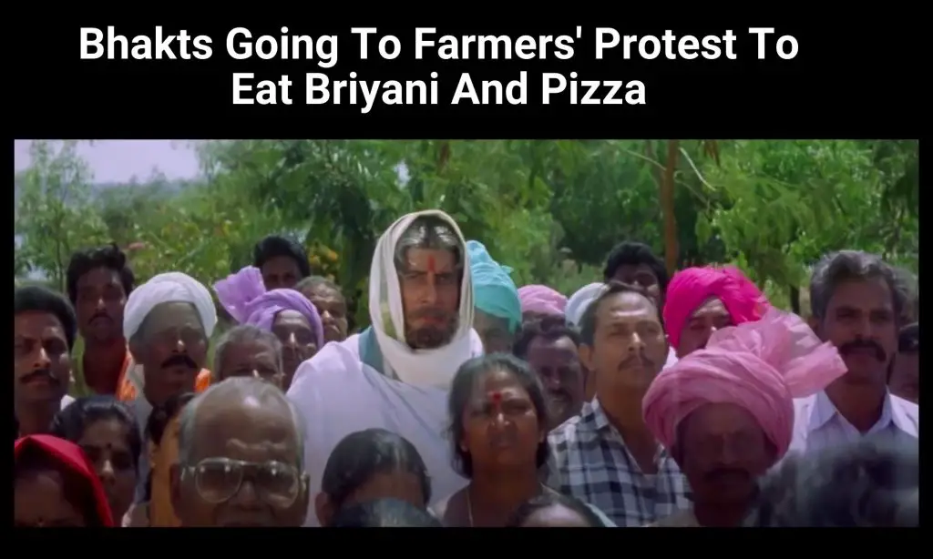 Farmers Protest Meme Ft. Biryani And Pizza