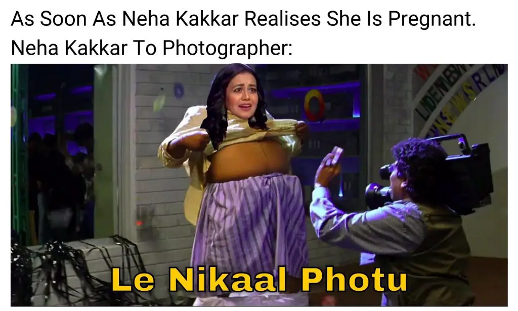 Neha Kakkar Pregnancy Meme