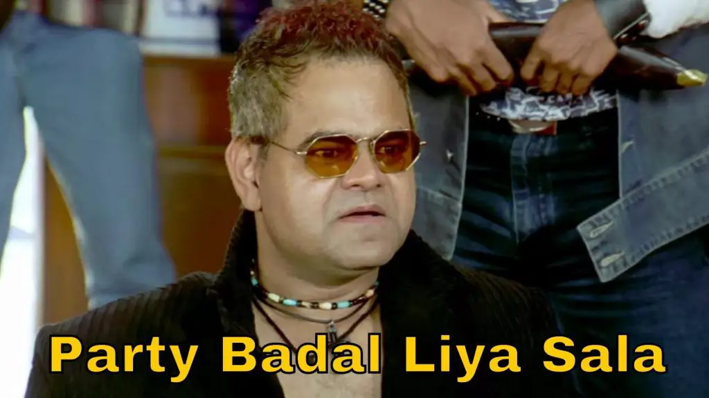 Party Badal Liya Sala meme template of Golmaal