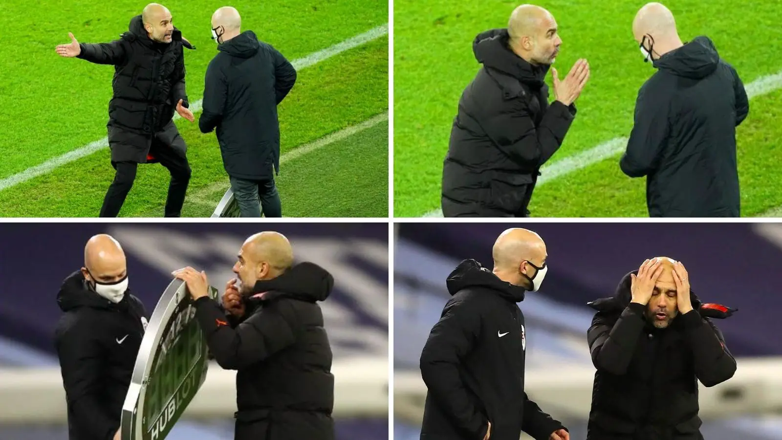 Pep Guardiola meme template of fourth official