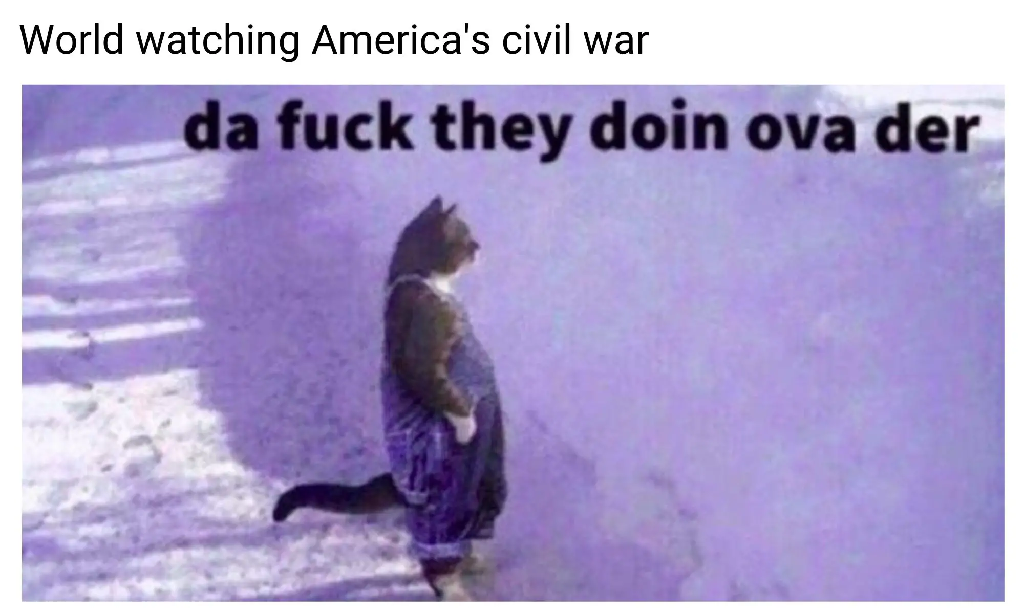 Civil war meme on US riots