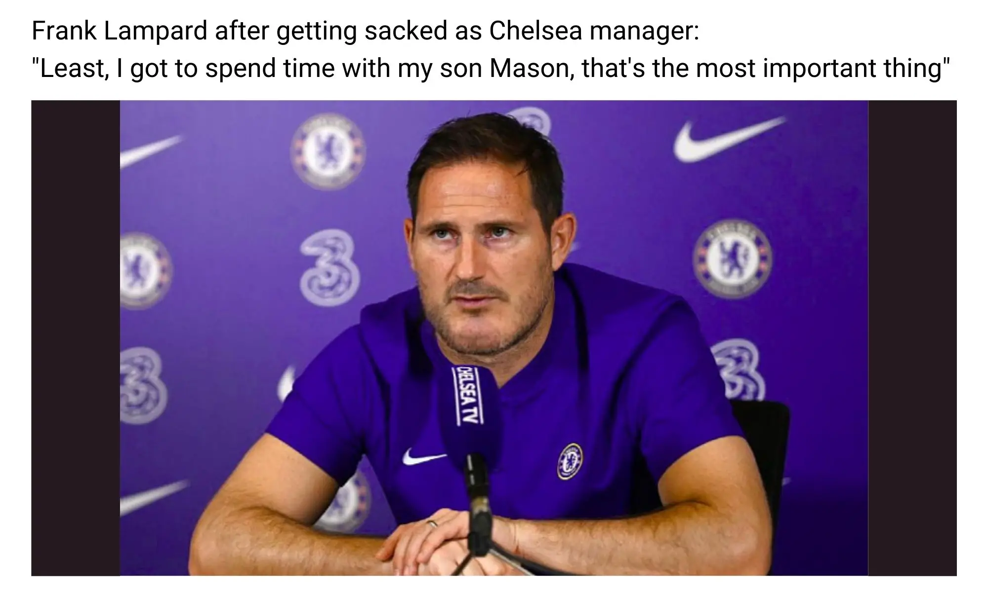 Frank Lampard Meme on sacked