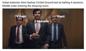 India vs Australia meme on Sydney Test Match