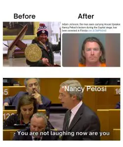 Podium Guy Arrested Meme on Nancy Pelosi