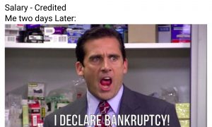 Salary Credited Meme on The Office
