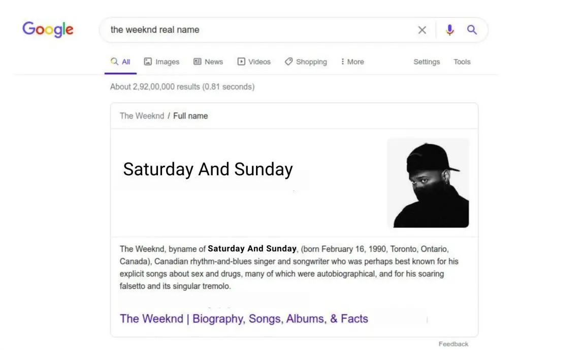 The Weeknd Real Name Meme Ft Sunday And Saturday The weeknd real name meme ft sunday and saturday