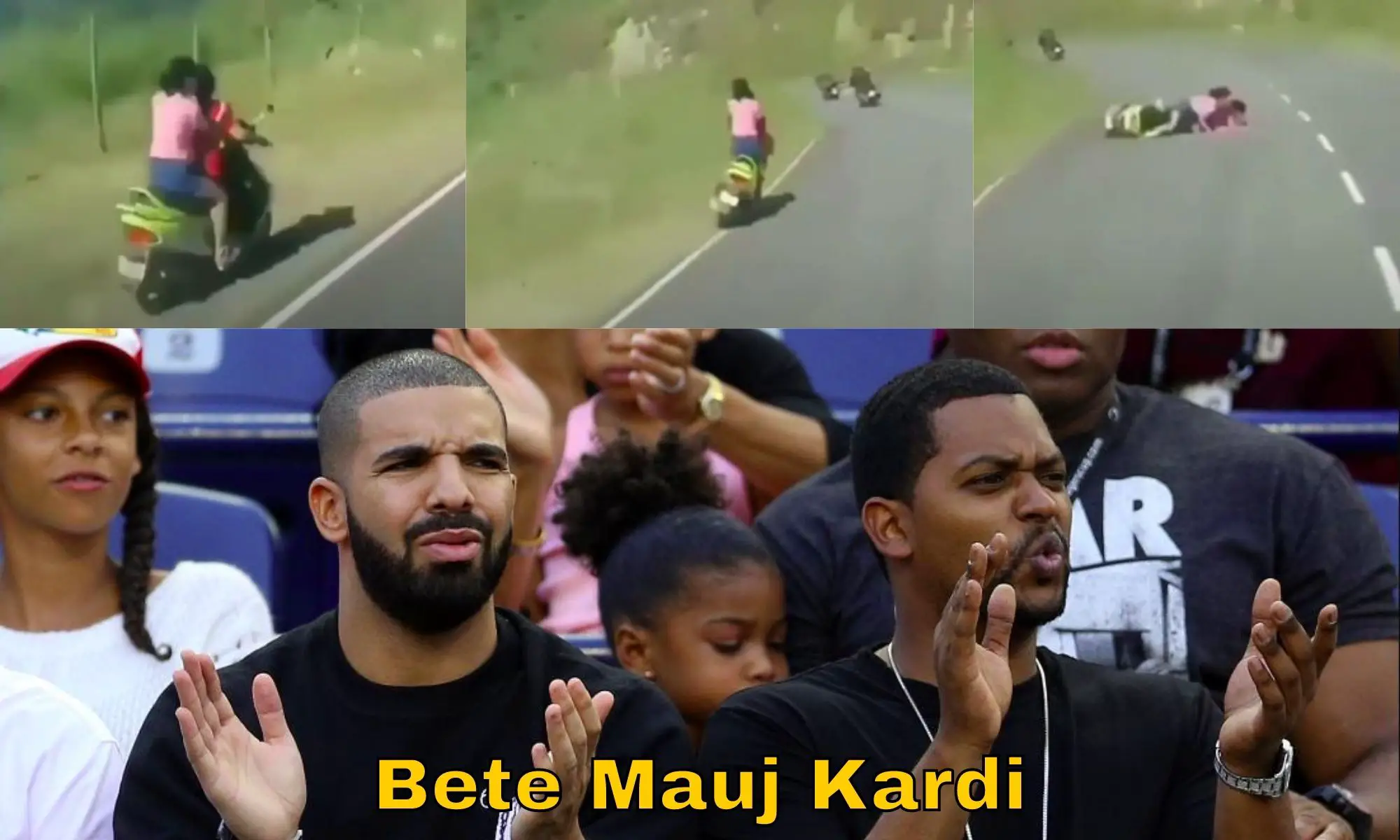 Bete Mauj Kardi Meme on Accident
