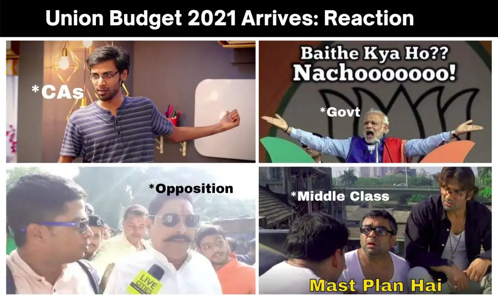 Budget 2021 Memes Ft. Reactions