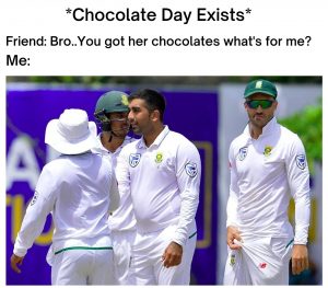 Chocolate Day Meme on Friend