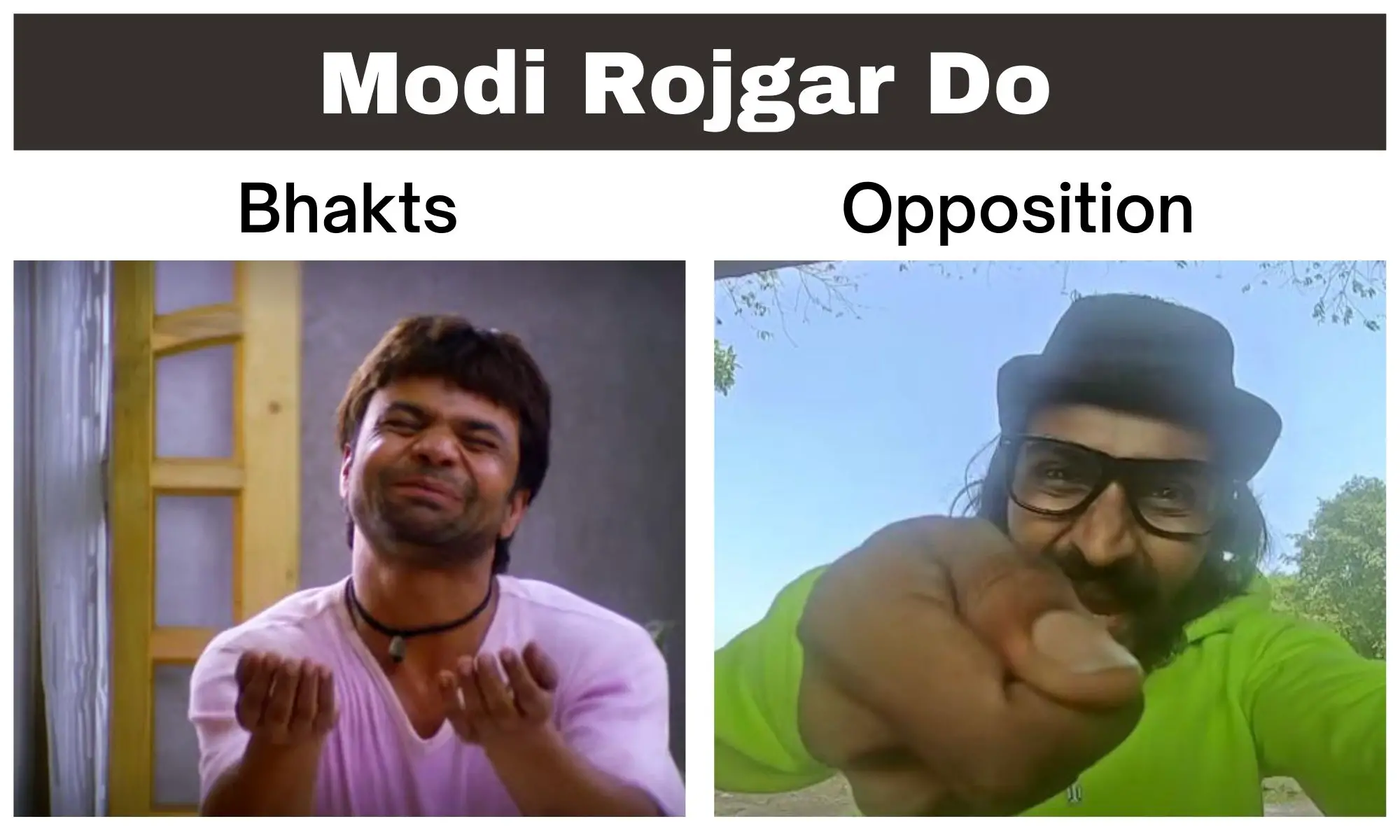 Modi Rojgar Do Meme on Unemployment