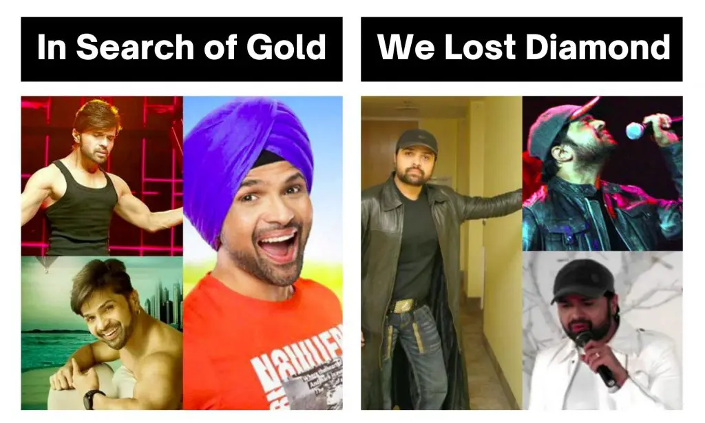 In Search of Gold We Lost Diamond Meme on Himesh Singer