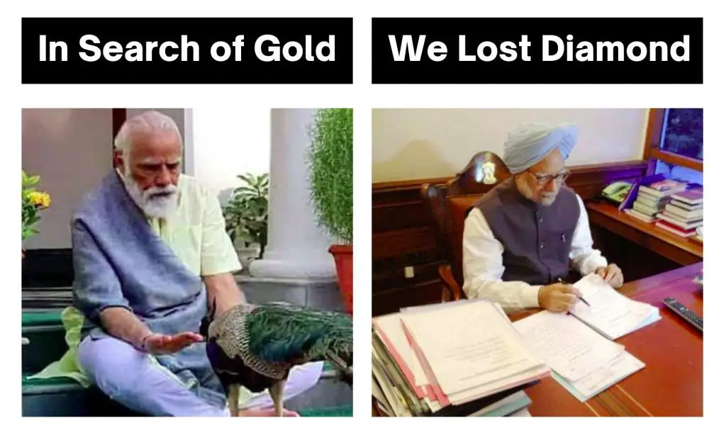 In Search of Gold We Lost Diamond Meme on Prime Minister