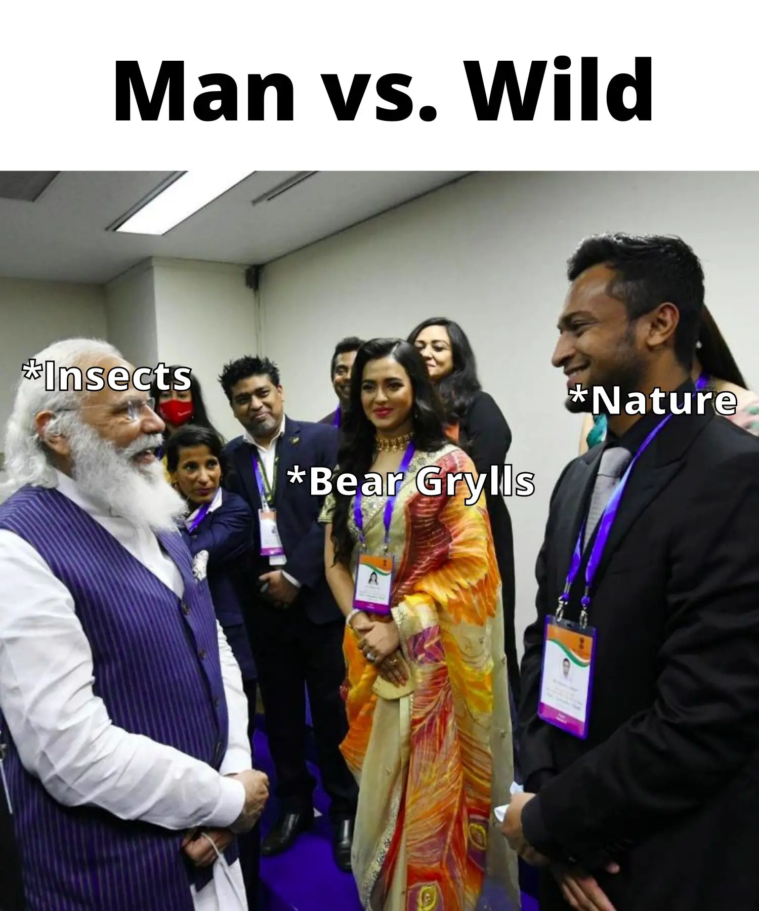 Modi Shakib Al Hasan Meme on Man vs Wild
