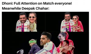 Deepak Chahar Meme on Girlfriend Jaya Bhardwaj