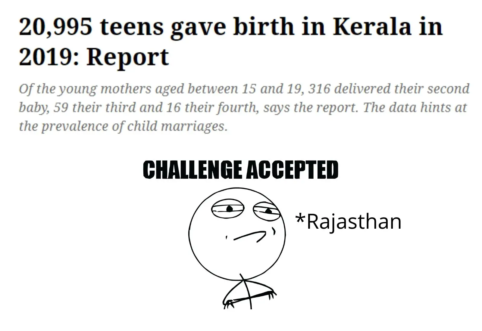 Kerala Meme on Teen Mothers