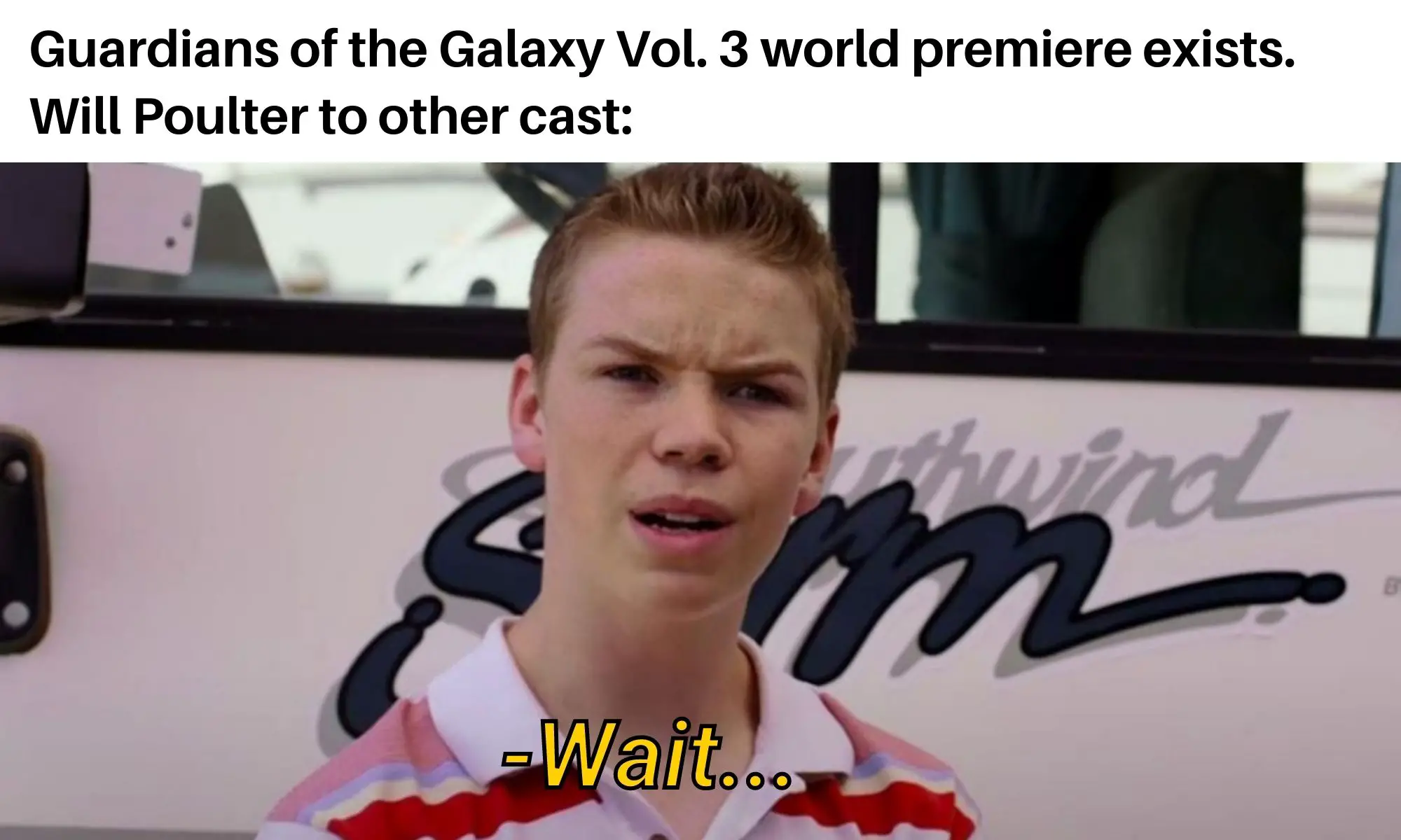 Will Poulter meme on Guardians of the Galaxy Vol. 3