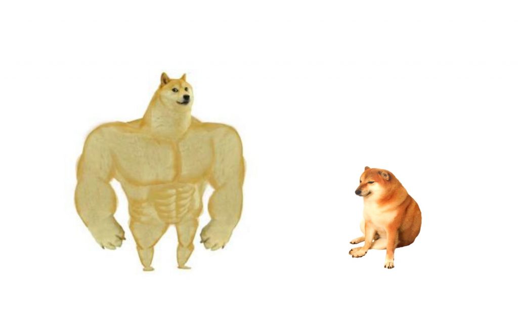Doge vs Cheems Meme Template
