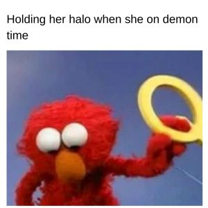 Good Head meme on Holding her halo