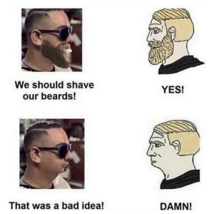 No Chin Meme on Yes Chad