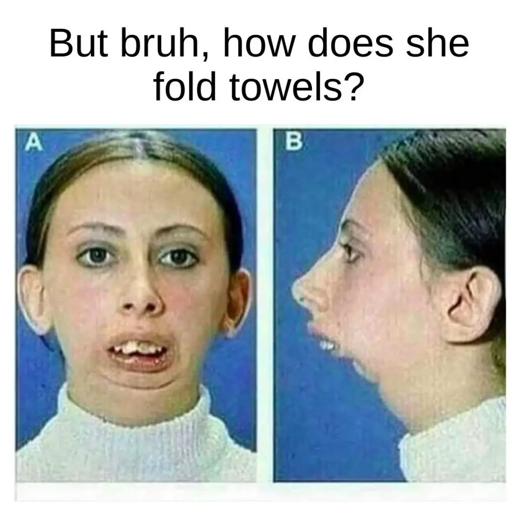 She can't fold towels