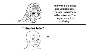 The World Is A Cruel And Unjust Place Meme Template on Wojak