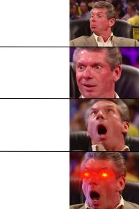 Vince McMahon Meme Template on Red Eyes