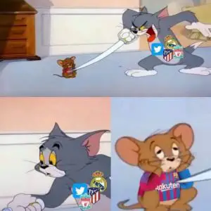 Barcelona Europa League Meme on Tom and Jerry