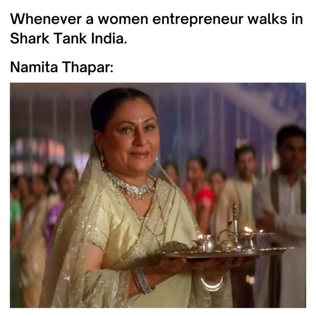 Namita Thapar Meme Ft. Shark Tank India