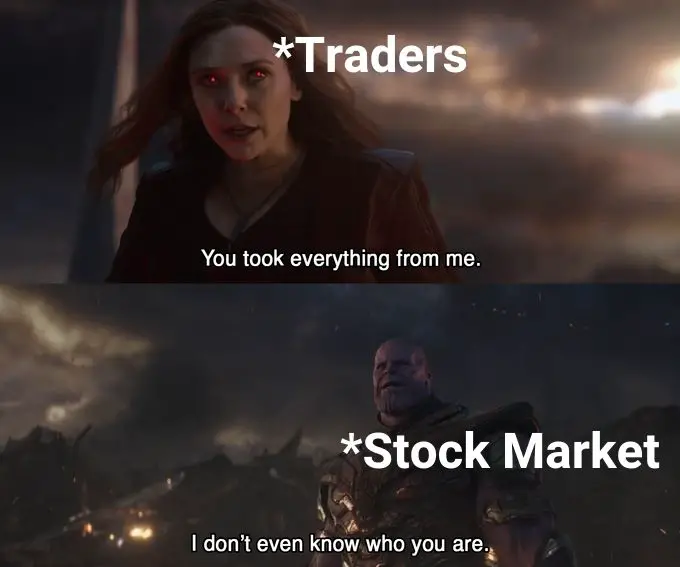 Stock Market Crash Meme on Wanda Thanos