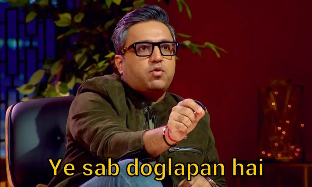 Ye Sab Doglapan Hai Meme Template on Ashneer Grover Shark Tank India