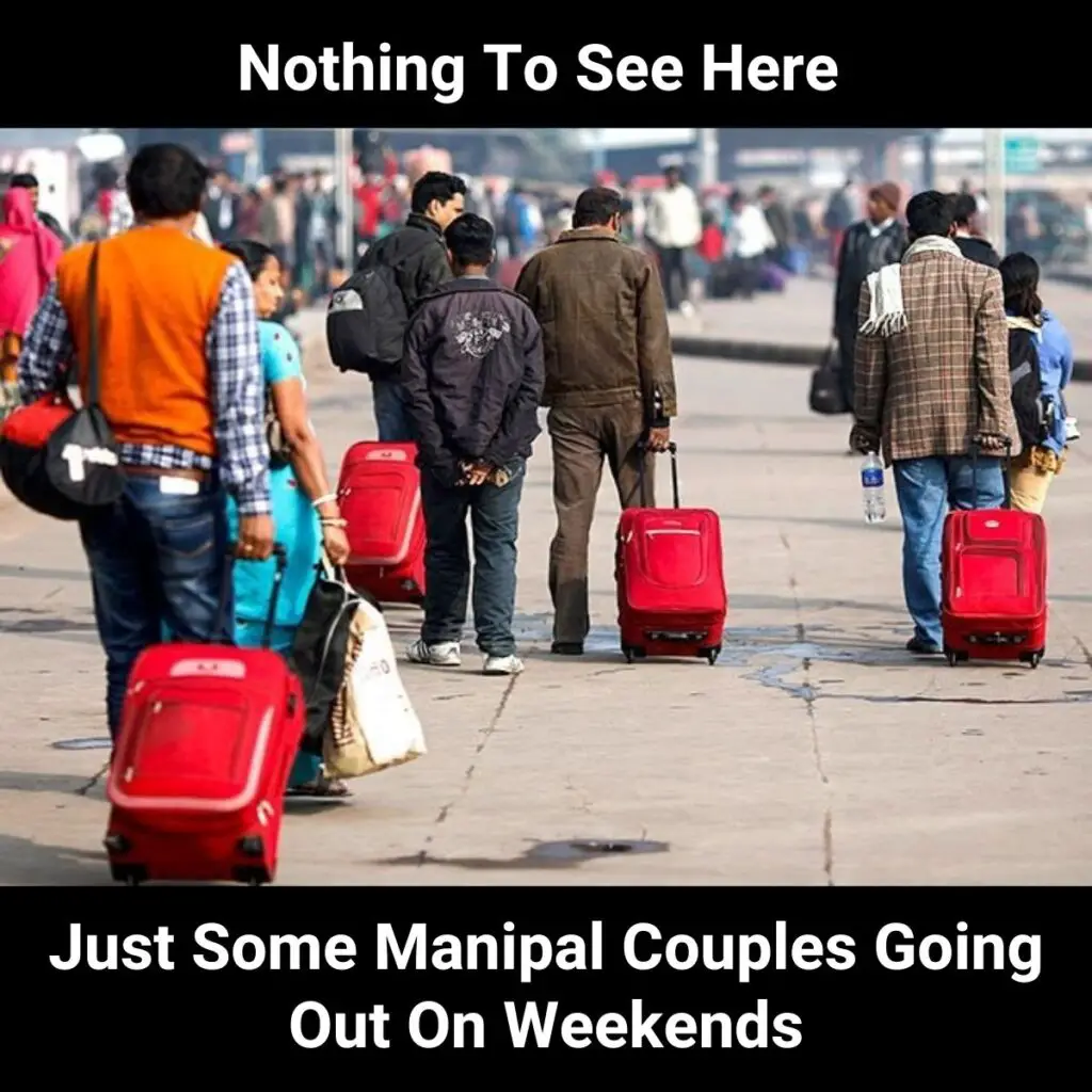 Manipal Suitcase Meme Ft. Couple