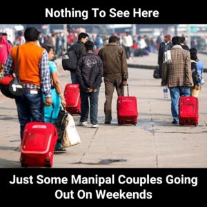 Manipal Suitcase Meme on Girl and Boy