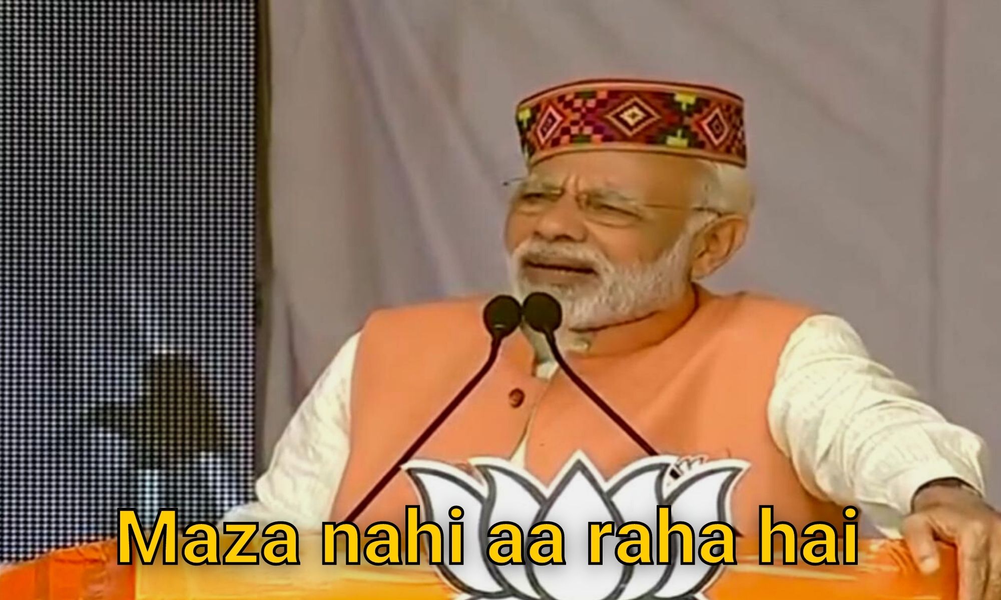 Maza Nahi Aa Raha Hai Meme Template on Narendra Modi