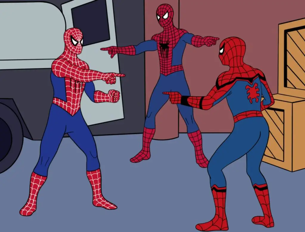 Spiderman Pointing Meme Template