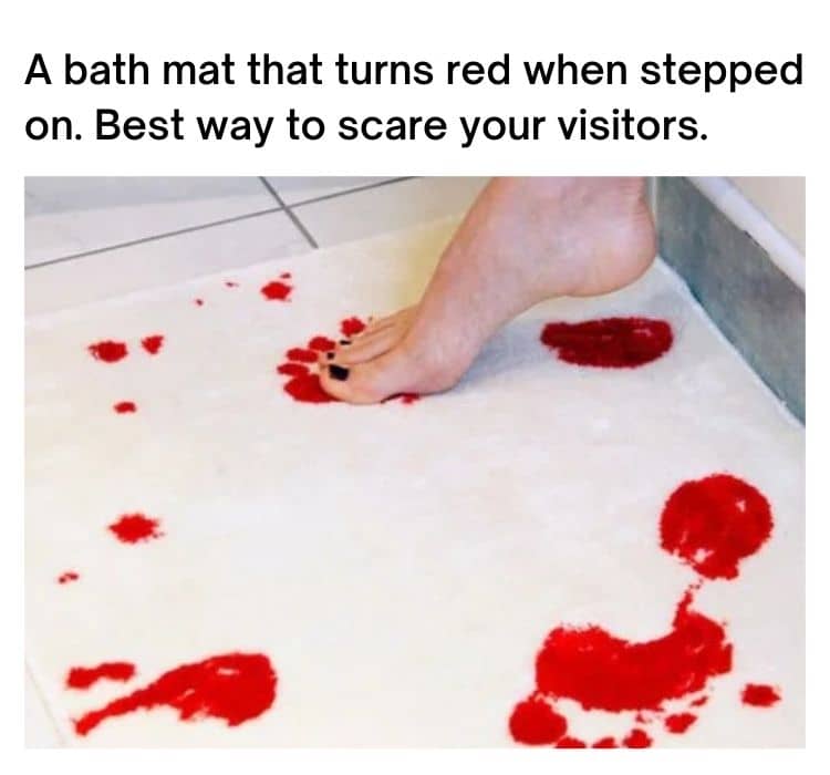 April Fools Day Prank on Mat that turns red