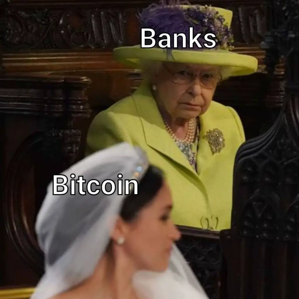 Bitcoin Meme on Banks