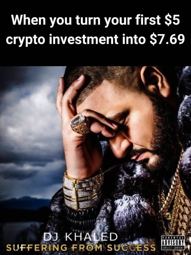 Cryptocurrency Investment Meme on DJ Khaled Suffering from Success