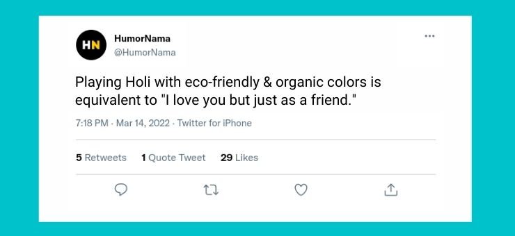 Eco-Friendly Holi Joke
