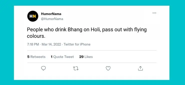 Holi Joke on Bhang