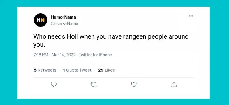 Holi Joke on Colours