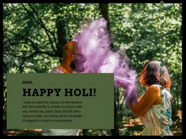 Holi Wishes for Wife